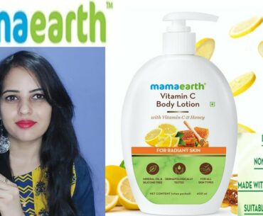 New Mamaearth Vitamin C Body Lotion Review and Demo||