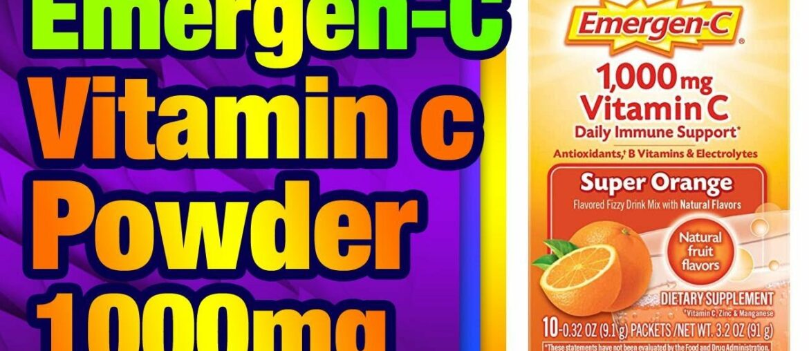 Emergen-C Vitamin C 1000mg Powder (10 Count, Super Orange Flavor), With Antioxidants, B Vi