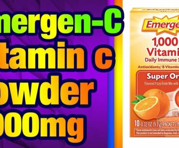 Emergen-C Vitamin C 1000mg Powder (10 Count, Super Orange Flavor), With Antioxidants, B Vi