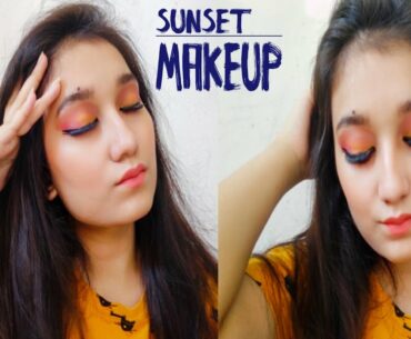 Sunset makeup look | *Easy* Step by step sunset makeup tutorial | Kanak Styless