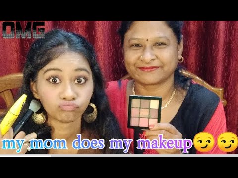 MOM DOES MY MAKEUP || mujhe ravan bana diya || millionsdollargirl