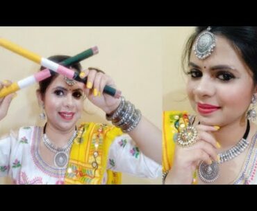 Navratri makeup look ll Garba makeup look ll easy makeup look ll trendygirl