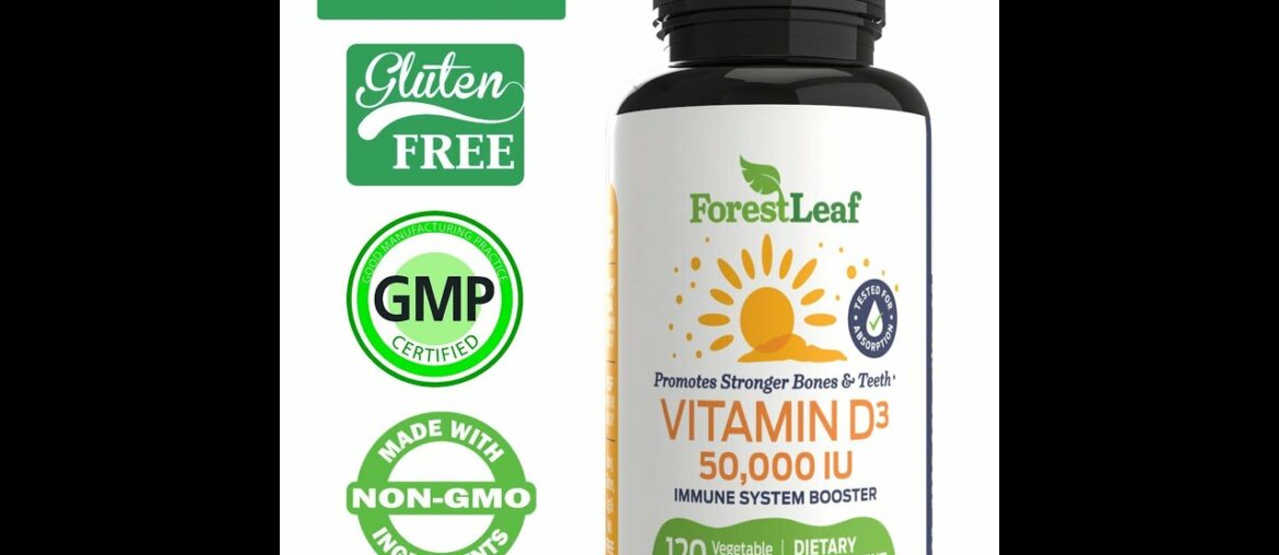 Vitamin D3 50,000 IU Weekly Supplement - 120 Vegetable Capsules - by ForestLeaf