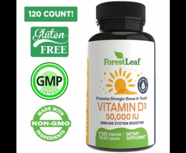 Vitamin D3 50,000 IU Weekly Supplement - 120 Vegetable Capsules - by ForestLeaf