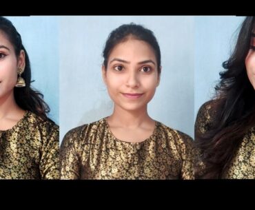 Affordable Teenagers Durga Puja festive makeup look ||Diksha Parmar|| look 4