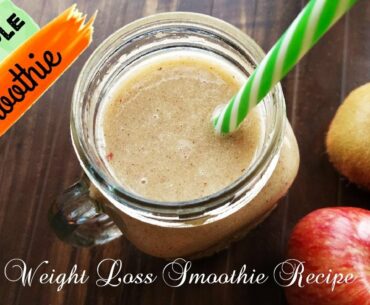 Immunity Boosting Kiwi Apple Smoothie For Weight Loss | Vitamin C Rich Vegan Smoothie Recipe