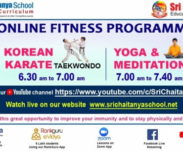 Sri Chaitanya School || Online Korean Karate (Taekwondo) Class Episode -83