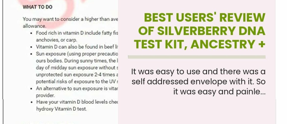 Best Users' Review of Silverberry DNA Test Kit, Ancestry + 22 Vitamin and Wellness Genetic Repo...