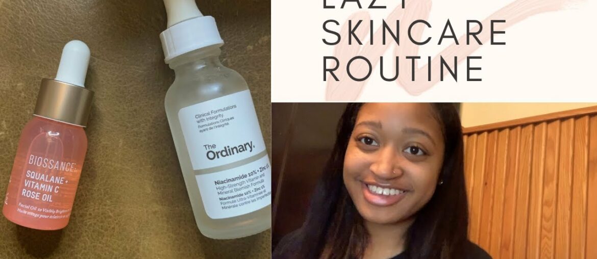 A LAZY Skincare Routine for Sensitive/Acne Prone Skin that no one asked for (4 Steps!)