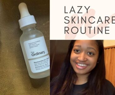 A LAZY Skincare Routine for Sensitive/Acne Prone Skin that no one asked for (4 Steps!)