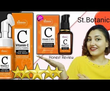 My Puja Special Skin Care Routine || St.Botanica Vitamin-C Face Wash & Face Serum Review & Demo.