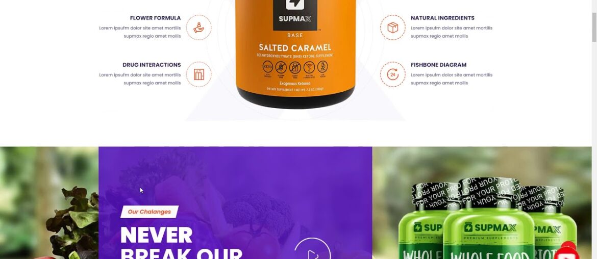 Supmax - Health and Supplement WordPress Theme sass vitamin Yura