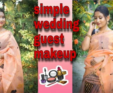 simple Wedding Guest Makeup|| In Assamese||Assamese Girl||Songita Borah