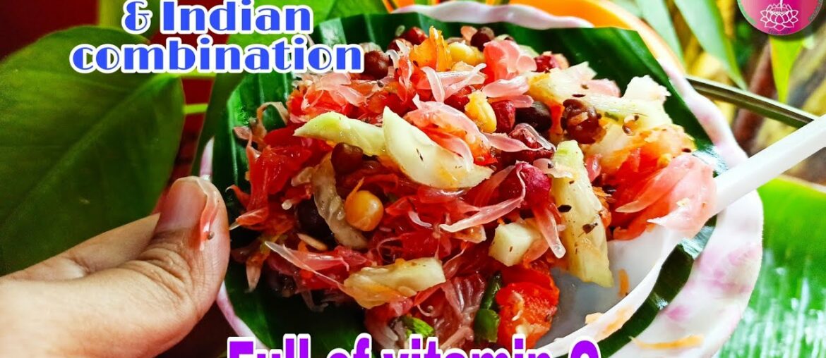 Pomelo salad-Thai & Indian combination healthy recipe/jambura salad#batabi lebu/full of vitamin C