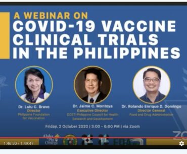 Webinar PH COVID 19 Vaccine Clinical Trials