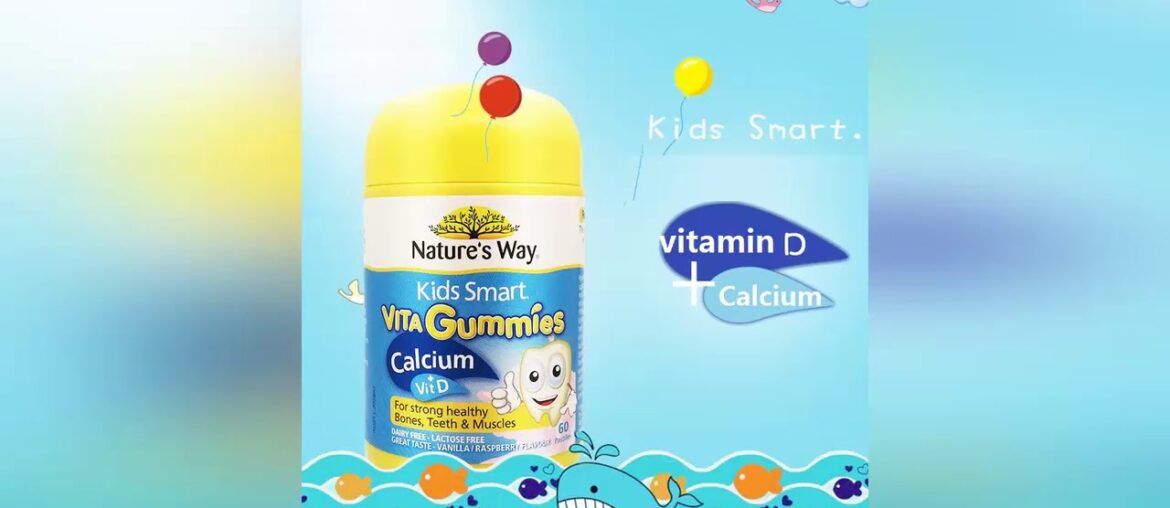 Cheap, Australia NATURE WAY Kids Children Smart VITA GUMMIES CALCIUM VITAMIN D 60Caps Strong Health