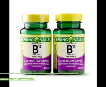 Vitamin B12 by Nature's Bounty, Quick Dissolve Vitamin Supplement, Supports Energy Metabolism a...