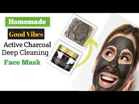 Homemade Good Vibes Active Charcoal Deep Cleansing Face Mask|Charcoal Face Mask|diy homemade beauty|