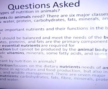 Nutritions in Animals by Riyan Dutta