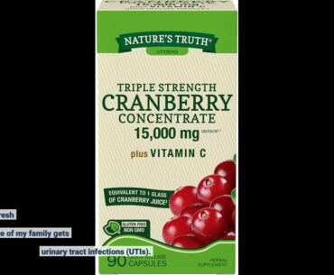 Deal Supplement Cranberry Pills with Vitamin C, Fruit Concentrate 100:1- Equals to 40,000 mg Fr...