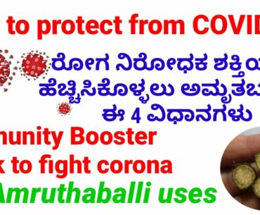 How to protect from COVID-19/amruthaballi uses/Immunity booster drink to fight corona/giloy kashaya