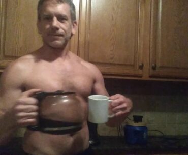 Good Morning Milk and Coffee Vitamin D muscle flexing.