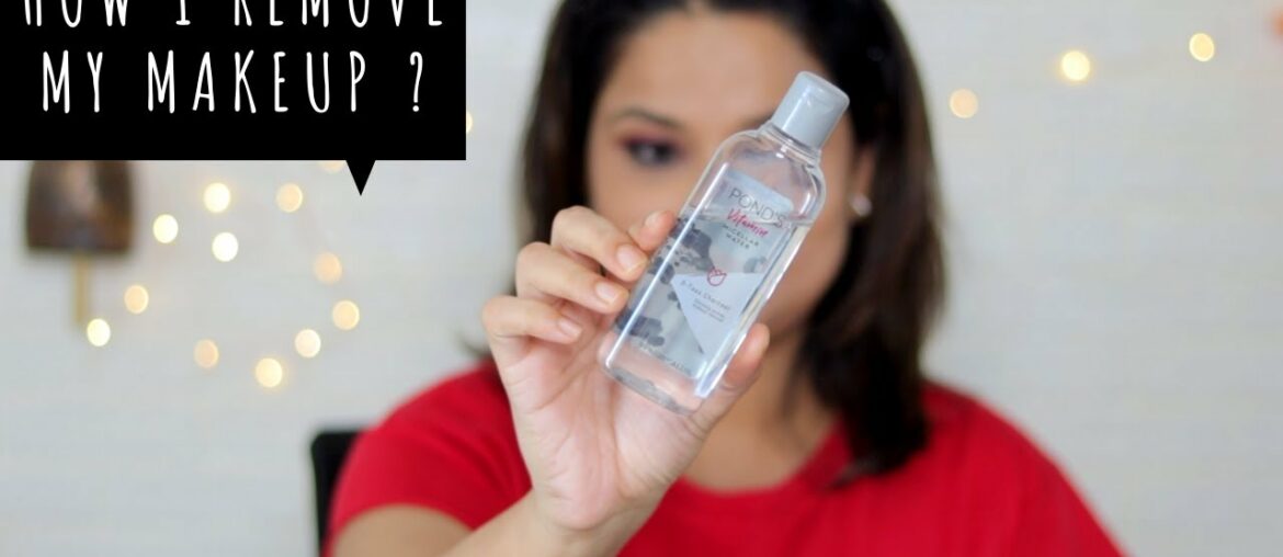 How I Remove my Makeup With Ponds Vitamin Micellar Water D -Toxx Charcoal