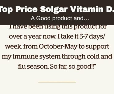 Deal Solgar Vitamin D3 (Cholecalciferol) 250 MCG (10,000 IU), 120 Softgels - Helps Maintain Hea...