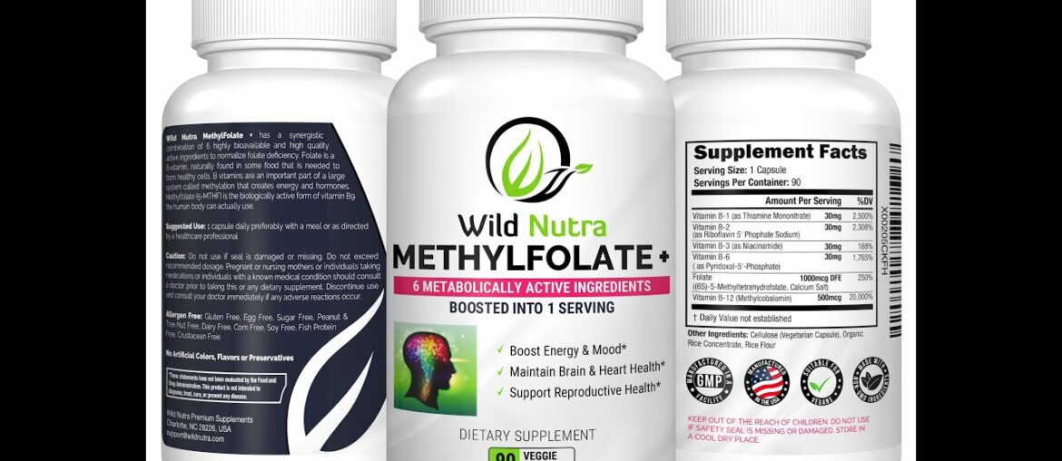 Wild Nutra Methylfolate - A Top Quality Folate plus B Vitamins Supplement