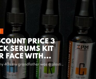 Discount Price 3 Pack Serums Kit for Face with Vitamin C Serum, Retinol Serum, Hyaluronic Acid...