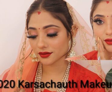 2020 Traditional karwachauth Makeup tutorial || shystyles