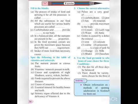 VPVM. Standard 6. General science. 7 .Nutrition  and Diet.