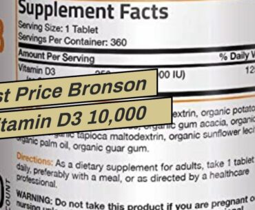 Best Price Bronson Vitamin D3 10,000 IU (1 Year Supply) for Immune Support, Healthy Muscle Func...