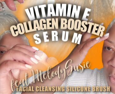 Vitamin E Collagen Booster Plump Renew Reduce Fine Lines Wrinkles|MelodySusie Facial Cleansing Brush