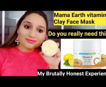 *New* Vitamin C Face Mask From MAMAEARTH | Do you really need this? My Brutally Honest Experience