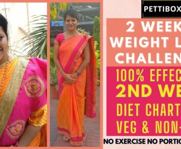 2nd Week Diet Chart - Effective Weight Loss Challenge|100% Results Without Exercise| Lose Naturally