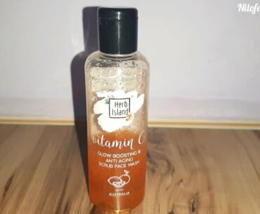 Herb Island Vitamin C Glow Boosting Anti Aging Scrub Face Wash Review