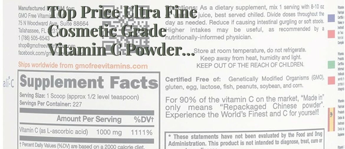 Deal Ultra Fine Cosmetic Grade Vitamin C Powder  DISSOLVES INSTANTLY IN WATER