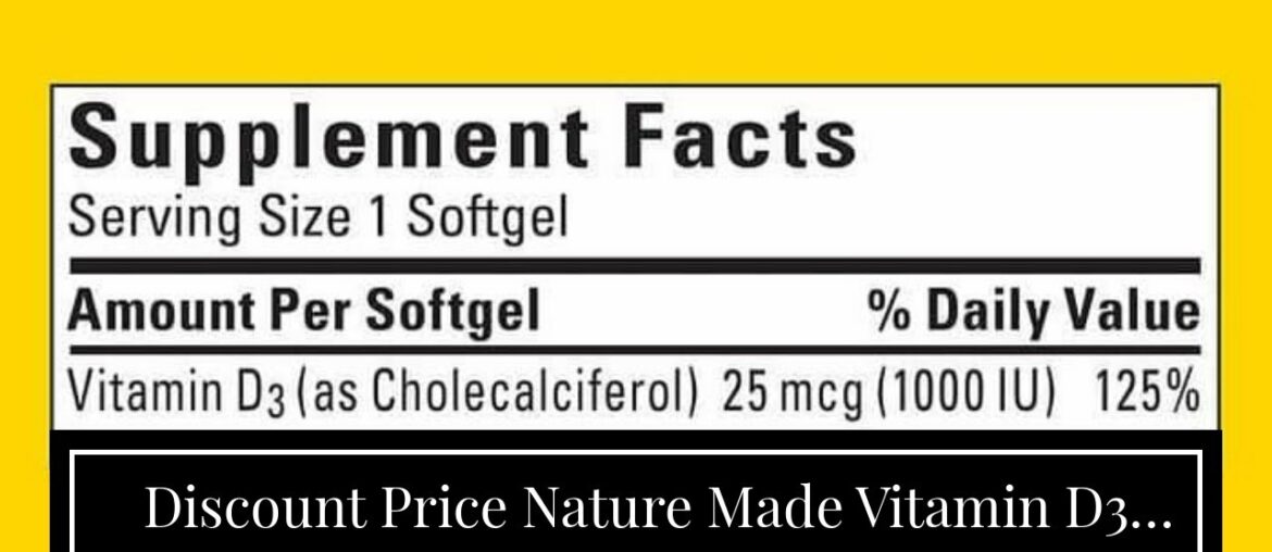 Best Price Nature Made Vitamin D3 1000 IU, Mega Size, 650-Count Softgels