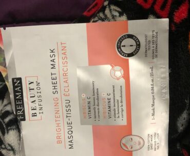 Freeman Beauty Infusion Brightening Sheet Face Mask Vitamin C Hibiscus 3pk