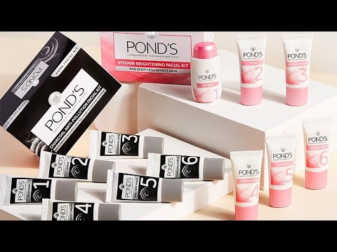 NEW* Ponds Charcoal Anti Pollution Home Facial Kit l Ponds Vitamin Skin Brightening Home Facial