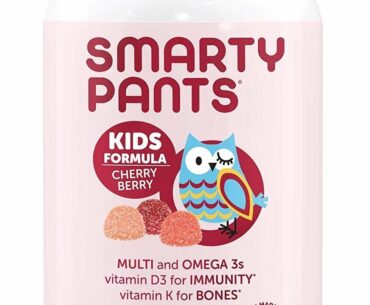 Daily Gummy Multivitamin Kids Cherry Berry: Vitamin C, D3, & Zinc for Immunity, Biotin, Omega 3 Fis