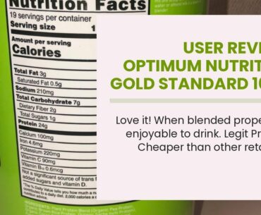 User Review: Optimum Nutrition Gold Standard 100% Whey Protein Powder, Extreme Milk Chocolate,...