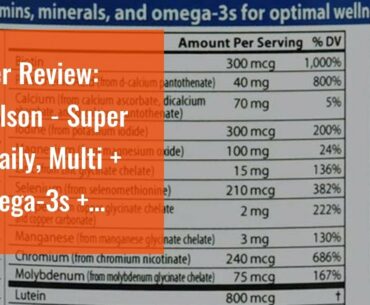 User Review: Carlson - Super 2 Daily, Multi + Omega-3s + Lutein, Heart Health, Vision Health &...