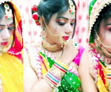 Krwachauth Makeup Look/Traditional krwachauth puja makeup look