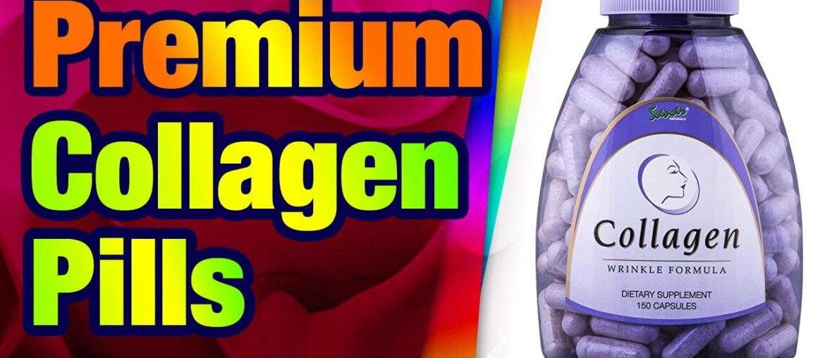 Premium Collagen Pills with Vitamin C, E - Hydrolyzed Collagen Peptides - Supports Hair Gr