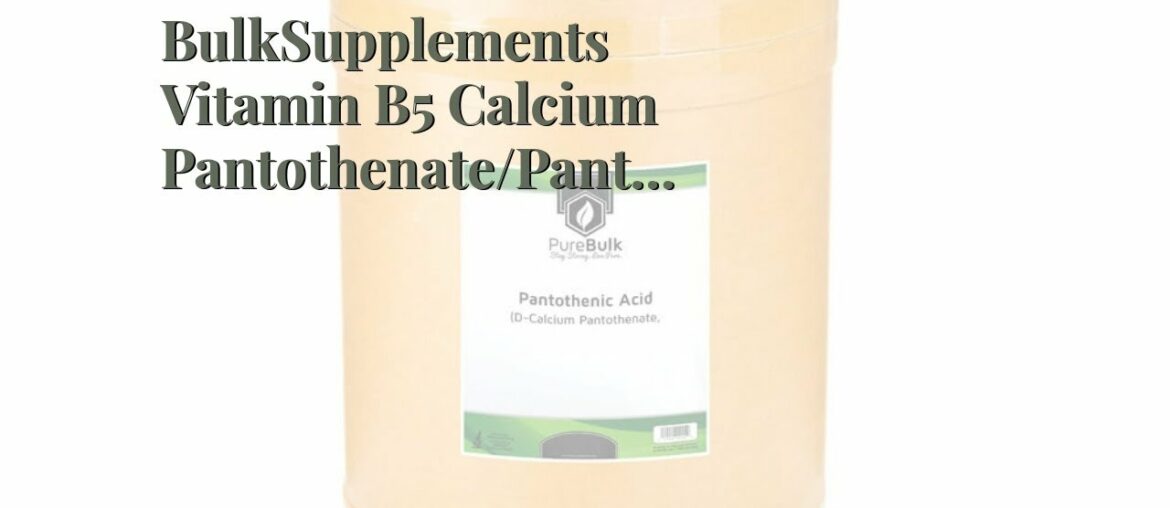 BulkSupplements Vitamin B5 Calcium Pantothenate/Pantothenic Acid (5 Kilograms)