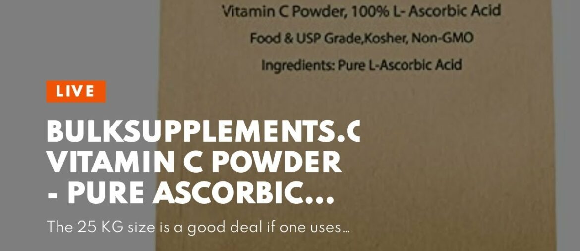 BulkSupplements.com Vitamin C Powder - Pure Ascorbic Acid (25 Kilograms - 55 lbs) Non-GMO - Glu...