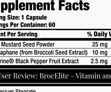 User Review: BrocElite - Vitamin and Mineral Supplement - Broccoli Sulforaphane Extract - Anti-...