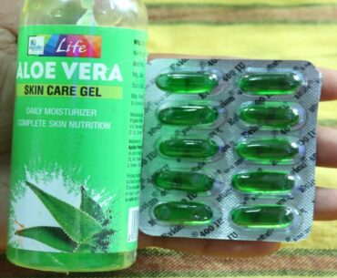 Aloe Vera Gel Vitamin E Capsules Overnight Face Pack Beauty tips for Skin Glow - Telugu Beauty Tips